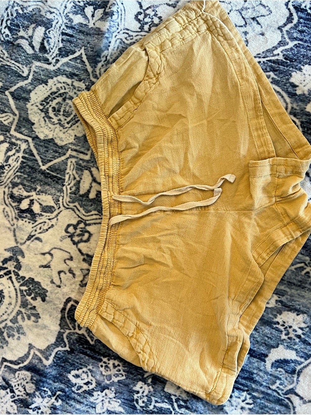 Rip Curl Yellow Elastic Waist Relaxed Shorts